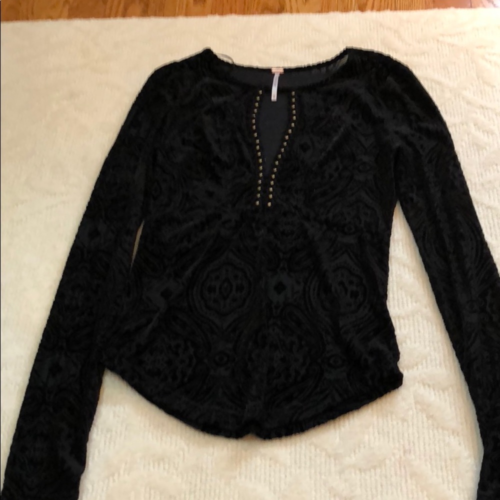 Sold! Beautiful suede cut out in front top
